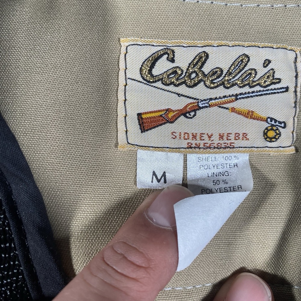 Vintage 90s Cabelas Brush Camo Pockets Hunting Vest Mens Medium Made in USA - Picture 3 of 7